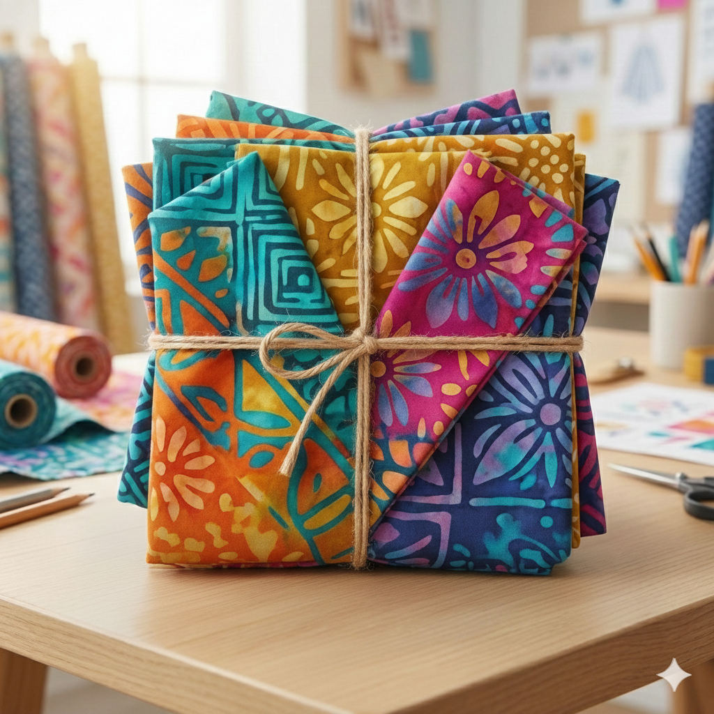 Loom & Isle Batik Scrap Pack – 4.7" x 4.7" Squares