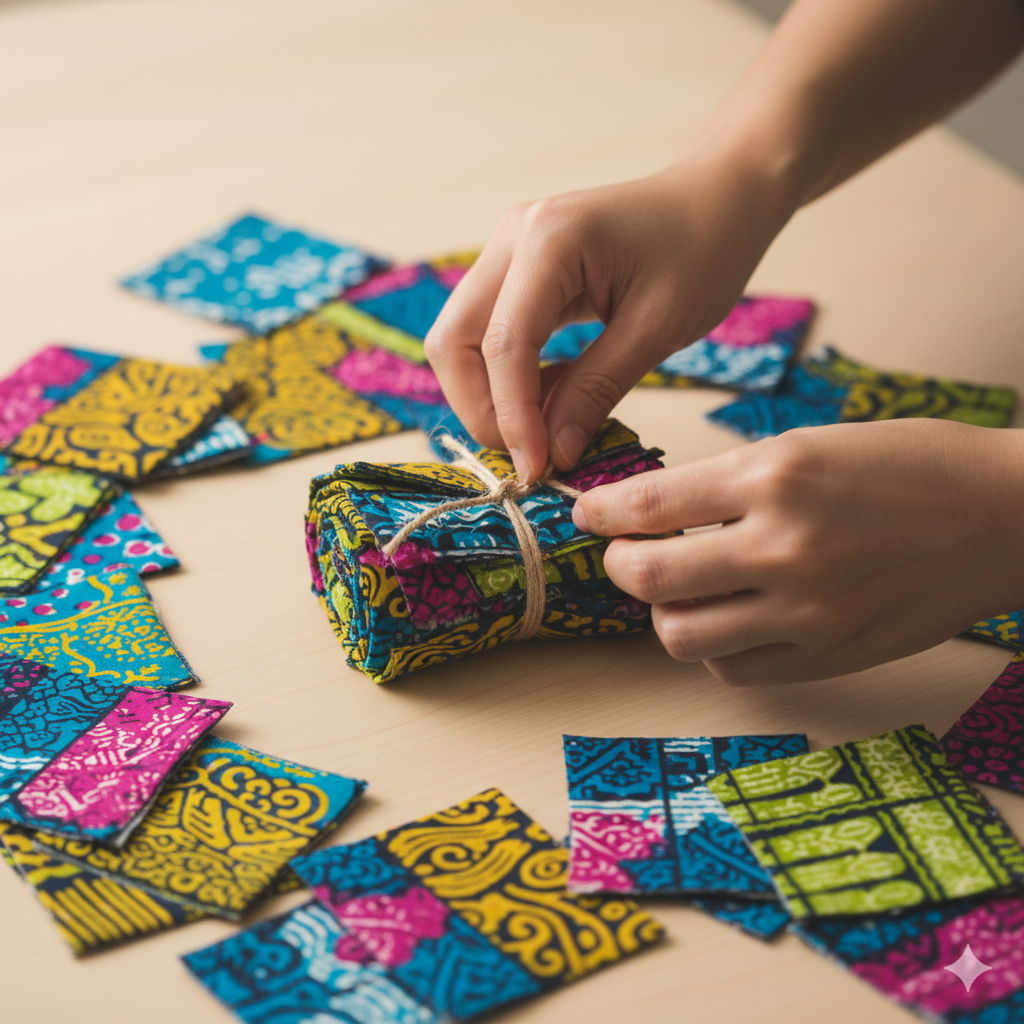 Loom & Isle Batik Scrap Pack – 2" x 2" Mini Squares